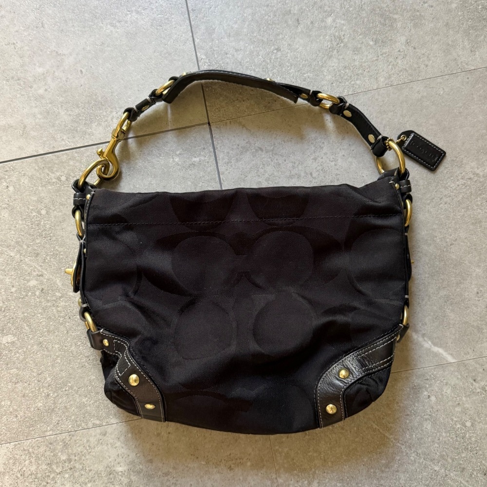 Vintage Y2K Coach Signature Carly Hobo Bag 10619